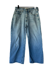 Abercrombie  Fitch Curve Love The Wide Leg Mid Rise Jeans Womens 24/00 Blue Y2K