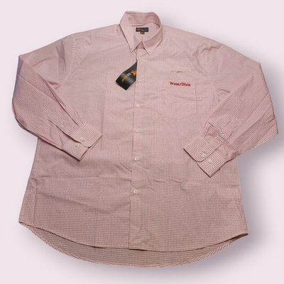 #ad NWT Winn Dixie Red Check Button Down Shirt L Career $35.00