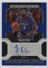 2022 Panini Prizm Draft Picks Blue /149 Javon Freeman-Liberty #SS-JFL Auto 5i2