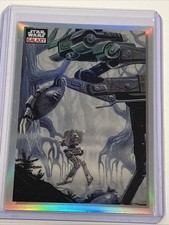 2023 Topps Chrome Star Wars Galaxy Marching AT-STs REFRACTOR #38 Endor ROTJ