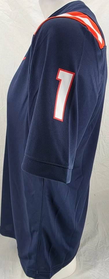 NUEVA Camiseta de Fútbol Illinois Fighting Illini Azul Marino #1 Nike Team Dri-Fit Para Hombre L Foto 2 de 4