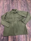 VTG 70’s USMC Military Poplin OG-107 Jungle Fatigue Shirt 15-1/2x33 Vietnam Era