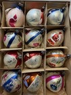 12 Vintage Glass Polish Christmas Ornaments - Teardrops Skier, Santa, Floral — photo 2