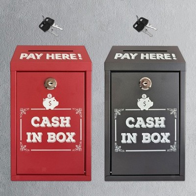 Geldsammelbox, Geldeinwurfbox, Metall-Spendenbox, Geldeinwurfbehälter fürs