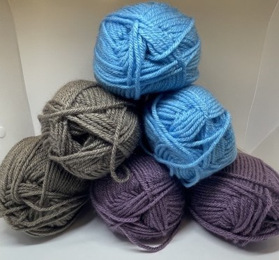 Lot Of 6: Lion Brand Vanna s Choice Yarn 2 Of Each Color As In Pic Preowned READ