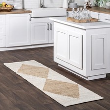 nuLOOM Pandora Ivory Diamond Flatweave Runner Rug 2' x 6'