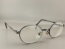 Eye Q Eyeglasses Frame Omni Etched Black Gunmetal Oval Silver Round 49-21-135