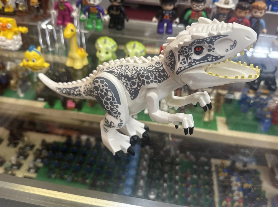 Jurassic World Indominus Rex White Dinosaur Custom Lego Figure New PAD Printed - Image 2 of 2