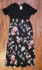 Nwt White Birch Black & Floral Maxi Dress Womens Size 3x