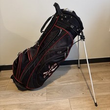 Exotics Golf Bag Stand Golf Bag 7 Way Divider Black Red White Tour Edge