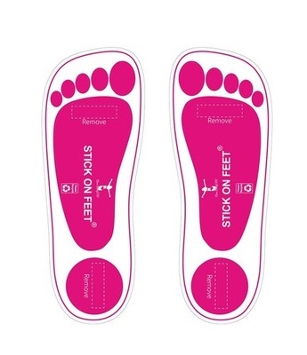 60 Pairs(120feets) Spray Tan Feet Pads for Sunless Spray Tanning in Pink