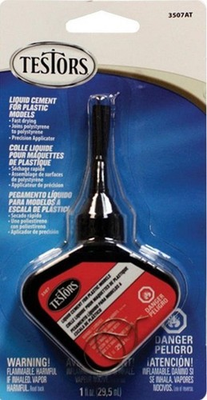#ad Testors Liquid Cement For Plastic Polystyrene Models 1oz w Applicator $14.49