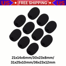10 Pack Mini Microphone Foam Covers Headset Mic Windshield Sponge Protector
