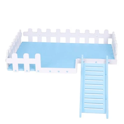 MARKENLOS 1 Set Papagei Hamster Holzzaun Leiter und Plattform Eichhörnchen Hamster