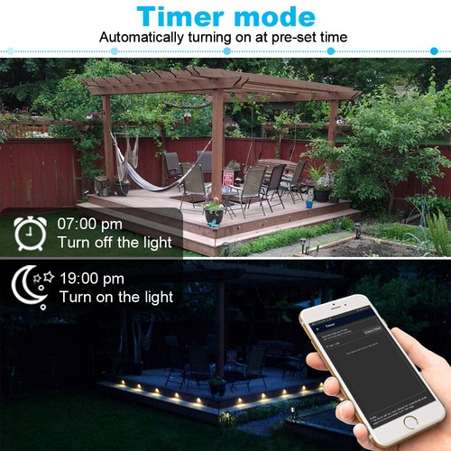 Smart Wifi 26mm RGB LED Half Moon Outdoor Decking Kickboard Step Stairs Lights - Picture 8 of 26