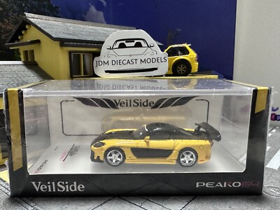 Peako 1/64 Mazda RX-7 Veilside Fortune 7 Yellow / Black Fast & Furious
