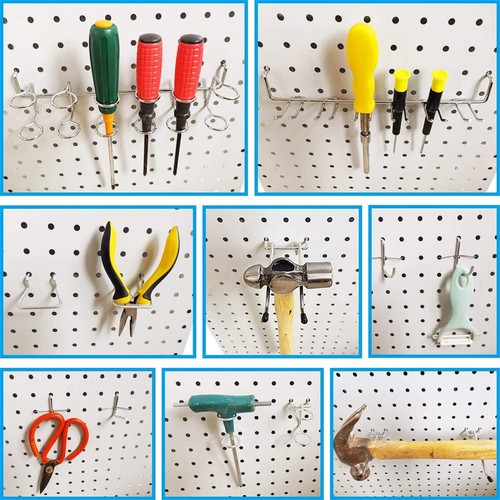 114PCS Pegboard Hooks Set Bins Peg Board Wall Hanger Garage Organizer Workshop A - Picture 4 of 10