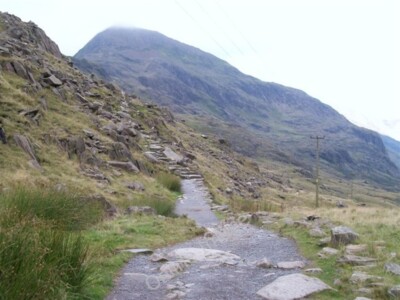 Photo 6x4 The initial stage of the Pyg Track Gwastadnant A mist-capped Gr c2009