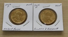 2014p US Mint Herpert Hoover Dollar 3P7,8 2014d US Mint Franklin Roosevelt $