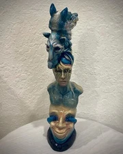 Escultura Resine Epoxi.Metamorfoseado Con Lobos By Manuel  Azcuy Contemporaryart