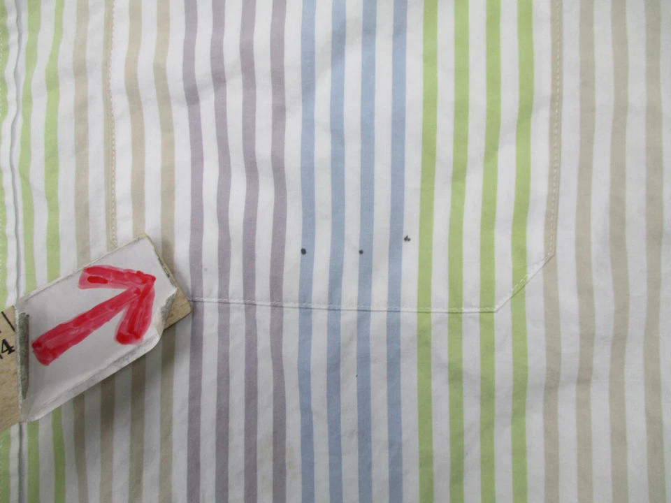 Pendleton Shirt Mens Medium Green Blue Striped Button Up Adult Cotton * - Image 3 of 4