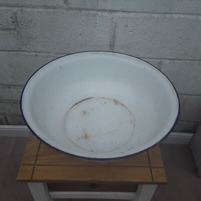 Vintage Emaille Waschnapf Waschbecken Hundebad Übertopf Bad Deko, Ornament 