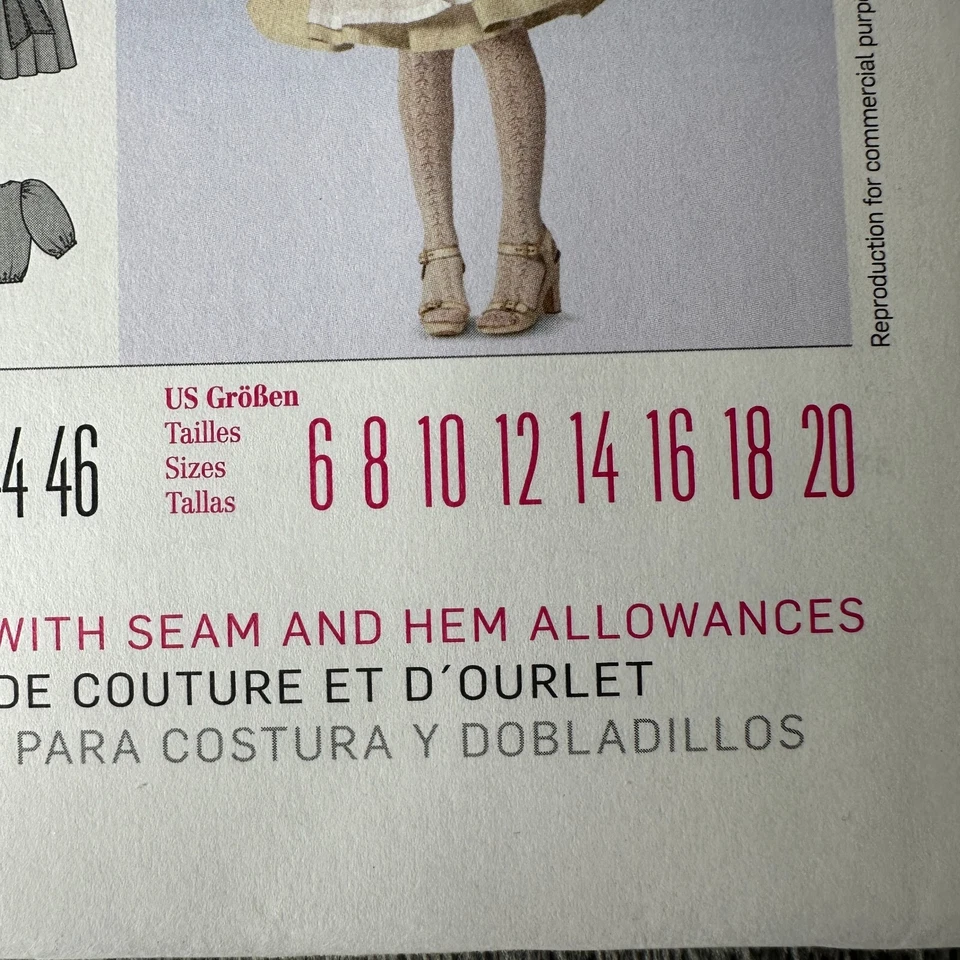 Burda 7057 Dirndl Dress Blouse German Austrian Oktoberfest Costume Pattern 6-20 - Image 2 of 4