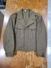 Vintage Ike Jacket OD Green Wool Army Military WW2 Korea (Small?)
