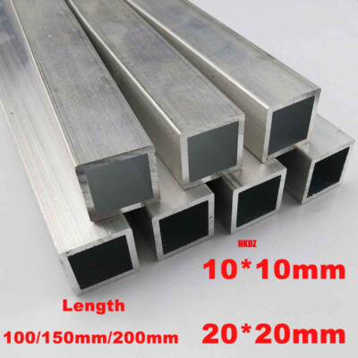 Aluminium Square Box Section Tubes Metric Length 100mm/150mm/200mm DIY RC Model
