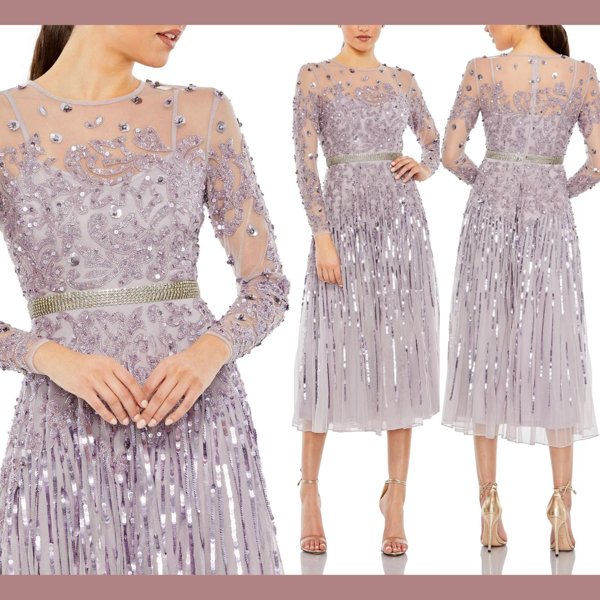 Mac Duggal SALEアシンメトリーネック美スタイルカクテルドレス mac-duggal-9134-embellished-