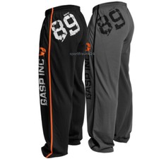 GASP No 89  Mesh Pants Trainingshose Schwarz Grau Fitness Bodybuilding Gym Wear