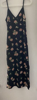 Miss Selfridge Slipkleid Mit Spitzenbesatz Und Rosenmuster 36 Damen Dress Kleid