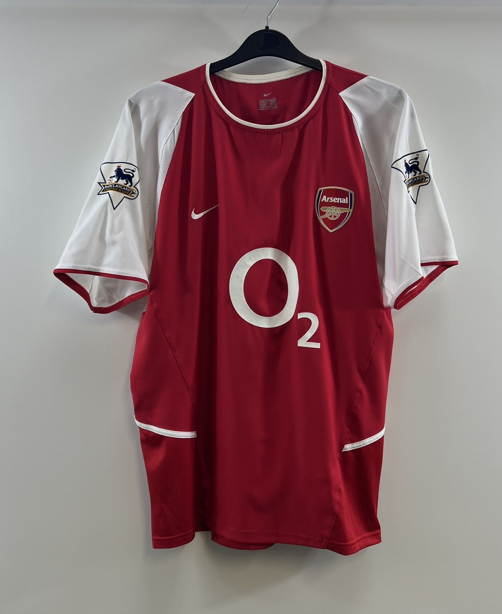 Arsenal Player Issue Bergkamp 10 Home Football Shirt 2002/04