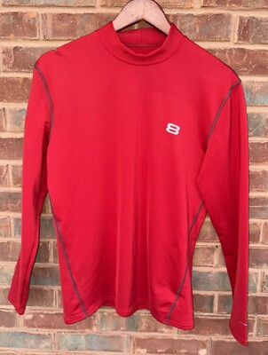 Layer 8 Performance Qwick Quick Dry Mens Womens Long Sleeve Shirt Medium M Red