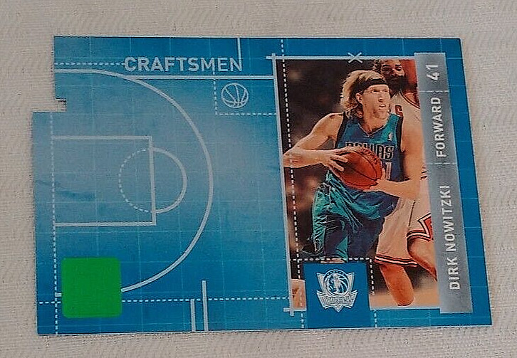 2010-11 Donruss NBA Basketball Die Cut Craftsmen Sapphire Card DIRK NOWITZKI HOF