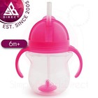 Munchkin Any Angle Click Lock Weighted Flexi Straw Cup 7 oz│207ml│Pink