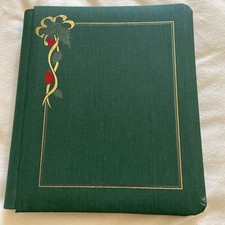 Creative Memories Green Christmas Album w/Pages 8x10 Holiday 1996 Excellent