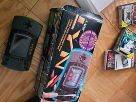 Atari Lynx PAG-0401 Handheld Console System Gray w box VG/NM W. Extras