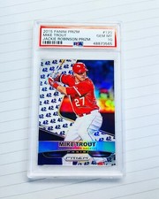 2015 Panini Prizm #42 Mike Trout PSA 10 Gem SSP /42 Jackie Robinson Variation