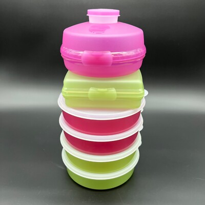 NOS Tupperware Lot Liquid Tight Microwave Bowls Seals Sandwich & Bagel Keepers