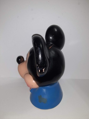 Hucha Cabeza Mickey Mouse DE COLECCIÓN 1971 Walt Disney 10.5" Play Pal Plásticos - Imagen 6 de 10