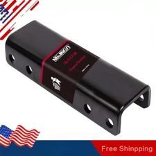 6 Hole 3" Adjustable Trailer Coupler Ring Tongue Channel Hitch Bracket Mount