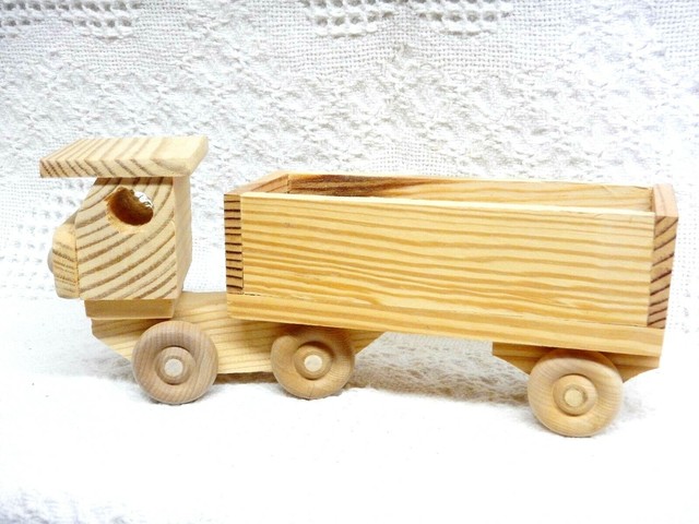 wooden toy tractor