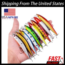10-X Fishing Lures Minnow Baits Crankbaits Je...
