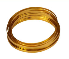 OASIS Gold Flat Wire 3/16" x 32 ft   Floral Craft Wire Decorations 5-Pack