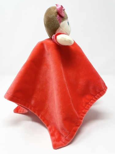 Baby Starters Pink My First Doll Security Blanket Lovey Brown Hair Rattle Satin - Picture 6 of 15