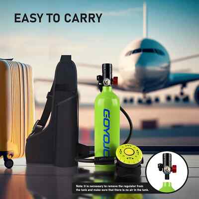 1L Mini Scuba Tank with Mask Diving Air Tank 15 Minute Breathing Diving Portable