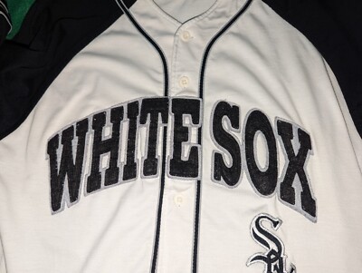 ウェア 90s CHICAGO WHITE SOX BASEBALL JERSEY Vintage 90s Chicago White Sox Baseball Shirt STARTER Jersey Large