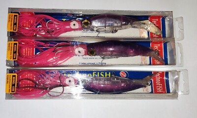 Lot X Realistic Squid Tackle Bait, Artificial Sea Fishing Lure 5,5