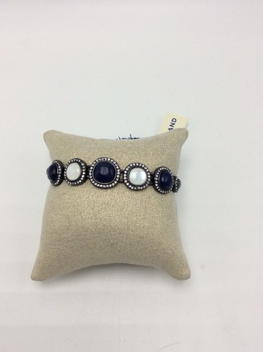 $39 Lucky Brand blue & white stone tassel link Link Bracelet Y124A - Picture 3 of 8